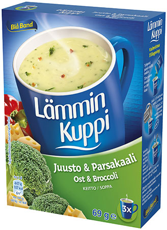 Lämmin kuppi Juusto Parsakaalikeitto