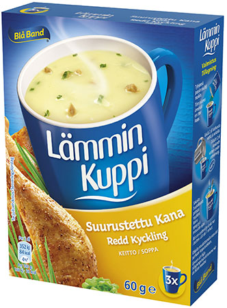 Lämmin kuppi Suurustettu Kanakeitto
